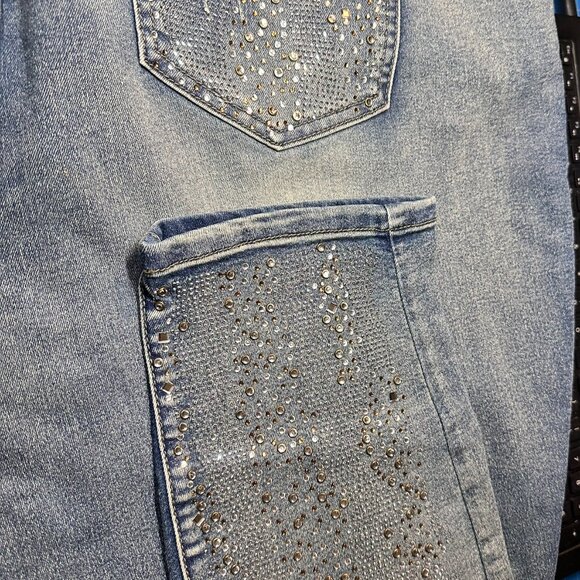 Venus Skinny jeans Size 24R featuring rhinestones - Picture 6 of 11